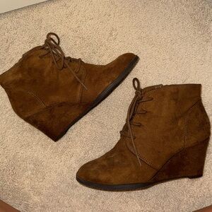 American Eagle Brown Suede Ankle Boots (with wedge)